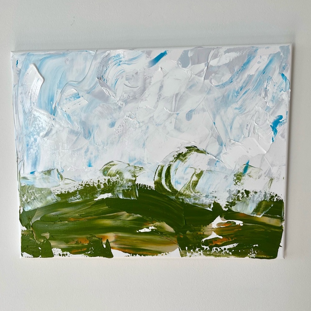 Original acrylic abstract titled - You Can’t Be Cirrus?!